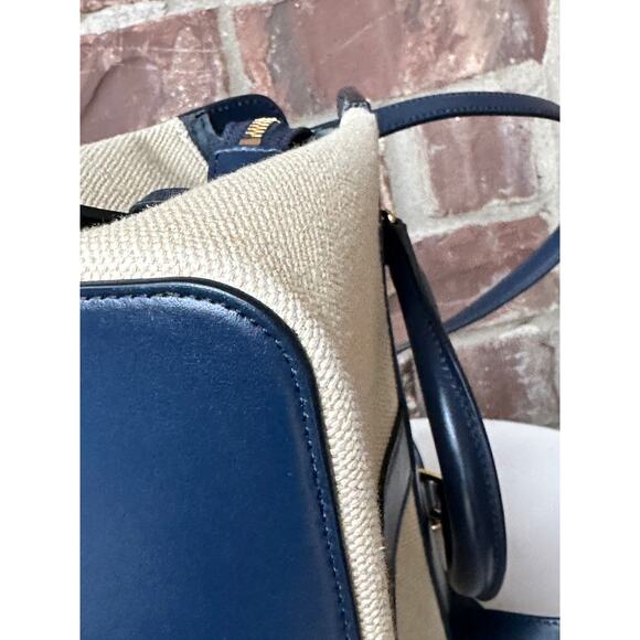 Celine Cabas de France Tote Canvas with Leather Small 43681 - Picture 7 of 14